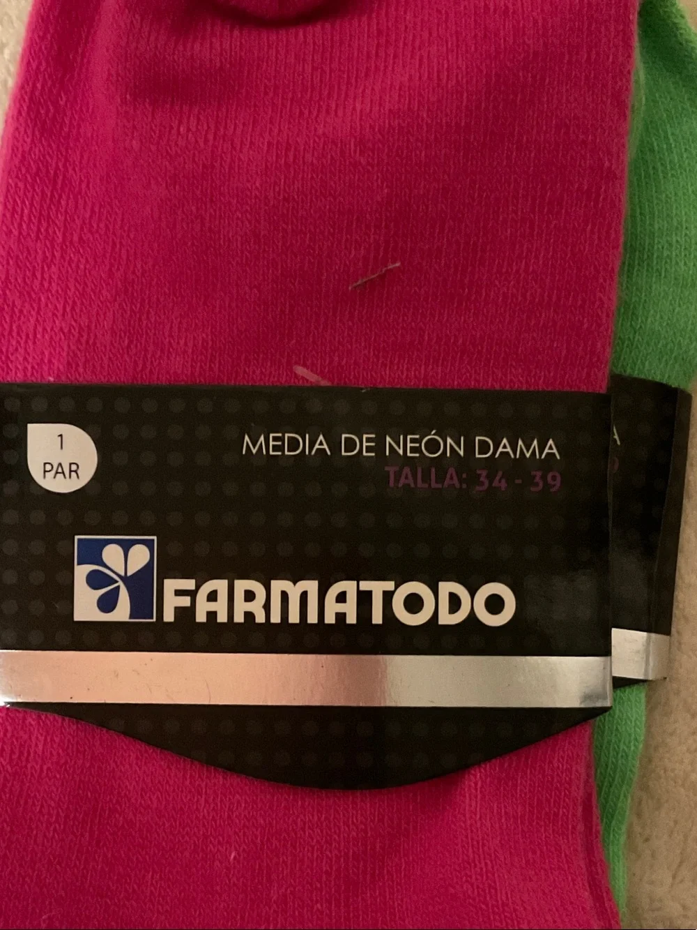 Primark Neon Pink & Neon Green Low Cut Ankle Socks - Pack of 2